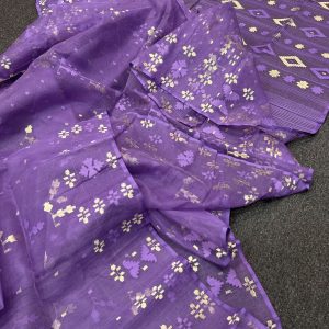Exclusive half silk jamdani saree
