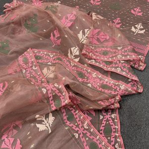 Exclusive half silk Jamdani saree